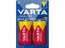 Batteri Varta Longlife Max Power D 2stk/pak blister