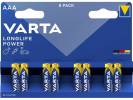VARTA LONGLIFE Power AAA-batterier LR03 8 stk 