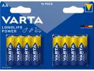 Batteri Varta Longlife Power AA 16stk/pak blister