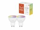 Smart spot 4.5W (GU10) Hombli farve RGB/CCT 2stk/pak