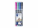 OHP-pen Lumocolor assorteret F 0,6mm 318 WP4-1 permanent 4stk/pak