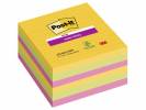 Post-it Super Sticky Notes linjerede 101mmx101mm 90ark/blk 6blk/pak Carnival farvekollektion