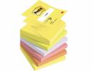 Post-it blok z-notes 76x76mm R330 gul, orange, grøn, lyserød, lilla 6blk/pak