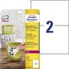 Laseretiket, Avery, L4717REV-20 Non.Perm. 210x148mm hvid, antal etiketter pr. ark : 2 pakke a 800 stk