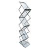 Brochure holder, Twinco, Twin Light 450x310x140mm A4 6 fag gulvmodel Z-shape, s&oslash;lv