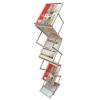 Brochure holder, Twinco, Twin Light 450x310x140mm A4 6 fag gulvmodel Z-shape, s&oslash;lv