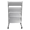 Brochure stand, Twinco, Twin Mobil 310x140x1190mm, 20xA4, s&oslash;lv