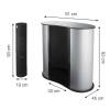 Messeudstyr, Twinco Twin 900x490x930mm, Disk Inkl. hylde, sort