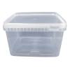 Condib&oslash;tte, Without lid 3000 ml 195x195x112mm PP, transparent, pakke a 60 stk F&oslash;devaregodkendt