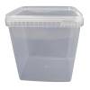 Condib&oslash;tte, Without lid 5000 ml 195x195x191mm PP, transparent, pakke med 45 stk F&oslash;devaregodkendt