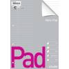 Standardblok, Bantex, linjeret, A4, hvid 210x297mm 4 Huller, Sidelimet