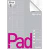 Standardblok, Bantex, Kvadreret, A4 hvid, 210x297mm 4 Huller, Sidelimet