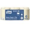 Aft&oslash;ringsrulle, Tork, M2, Basic, 1 lag gul 205mm x 300.00m, kasse a 6 ruller FSC Recycled Credit