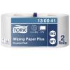 Industriaft&oslash;ring rulle, Tork, W1/W2 Plus, 2 lag, hvid 235mm x 255.00m, kasse a 2 ruller FSC Mix Credit