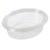 Plastbakke, Plus Pack ClearShow Rektangul&aelig;r 500 ml 167x131x56mm RPET, transparent, m/h&aelig;ngslet l&aring;g pakke a 50 stk