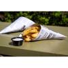 Indpakningspapir, Stykke, 36 g/m2, 100 x 250 mm, pr&aelig;get papir, hvid, almindelig karton a 100 stk, News Cone
