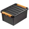 Plastkasse SmartStore, Pro, sort 32L med l&aring;g , 500mm x 390mm x 260mm