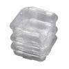Plastbakke, m/h&aelig;ngslet l&aring;g 700 ml 175x168x50mm PET, transparent, karton a 300 stk F&oslash;devaregodkendt