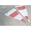 Spidspose, 40 &micro;m, 240 x 400 mm, CPP transparent, Red stripes pakke a 1000 stk, F&oslash;devaregodkendt