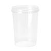 Plastb&oslash;tte, Handy-lock, Rund 520 ml, &Oslash; 97, h&oslash;jde 55 PP, transparent, m/l&aring;g, kasse a 360 s&aelig;t F&oslash;devaregodkendt