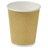 Kaffeb&aelig;ger, Papir + PE, brun, Natur Line 8 oz/240ml, karton a 500 stk palle 24 kartoner, Ripple wall F&oslash;devaregodkendt