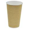 Kaffeb&aelig;ger, Papir + PE, brun, Natur Line 16oz/ 470ml, karton a 500 stk palle 20 kartoner, Ripple wall F&oslash;devaregodkendt