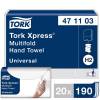 Papirh&aring;ndkl&aelig;de Tork Xpress H2 Universal 2-lags 471103 3800stk/kar 