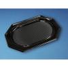 Cateringfad, Oval 450 x 300 x 25 mm, A-PET, sort, Medium karton a 10 x 10 stk F&oslash;devaregodkendt