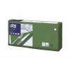 Frokostservietter, Tork, Advanced 1/4-fold, 3 lag, gr&oslash;n 326mmx330mm, 16g/m2, karton a 1500 stk FSC Mix Credit