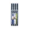 Staedtler Lumocolor 31 permanent marker 0,4-2,5mm sort 4stk