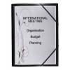 Plastmappe, Oxford sort, 210x297mm, Plastic/elastic