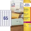 Avery L7551-25 etiket 38,1x21,2mm polyester transparent