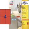 Avery 3456 etiketter 105x148mm r&oslash;d 400stk