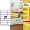 Avery L7560-25 63,5x38,1mm etiketark klar 525stk