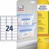 Laseretiket, Avery, L7970-25, Til frys 63.50mmx33.90mm hvid, antal etiketter pr. ark : 24 pakke med 600 stk, FSC Mix Credit