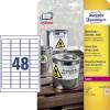 Avery L4778-20 etiket 45,7x21,2mm polyester