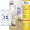 Avery L3415-100 etiketter &Oslash;40mm hvid 2400stk