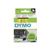 Dymo D1 40918 tape 9mm sort/gul