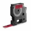 Dymo D1 45017 tape 12mm sort/r&oslash;d