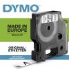 Dymo D1 nylontape 12mmx3,5m sort/hvid