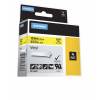 Labeltape, Dymo D1, 18433, vinyl 19mmx7.00m sort/gul