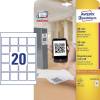 Etiket, Avery 45x45mm white, pakke a 500 stk, FSC Mix Credit
