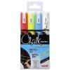 Whiteboardmarker, Uniball Chalk PWE-5M 4S, 2,5mm, Rund spids, assorteret non-permanent, S&aelig;t med 4 stk