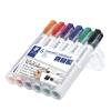 Whiteboardmarker, Staedtler Lumocolor 351 B WP6, 2-5MM, Skr&aring; spids, assorteret non-permanent, s&aelig;t af 6 stk