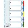 Register, Esselte Mylar, A4,210x297mm hvid kasse a 20 s&aelig;t