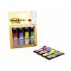 Indexfaner, Post-it, 4 farver,12x43mm assorteret pakke med 140 stk