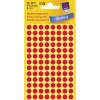 Universeletiket, Avery, 3010 8mm r&oslash;d, pakke med 416 stk, FSC Mix Credit