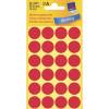 Avery 3004 etiket &Oslash;18mm r&oslash;d 96stk