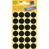 Universeletiket, Avery, 3003 18mm sort, pakke med 96 stk, FSC Mix Credit