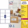 Laseretiket, Avery, LR7165-100 99.10mmx67.70mm hvid, antal etiketter pr. ark : 8 pakke a 800 stk